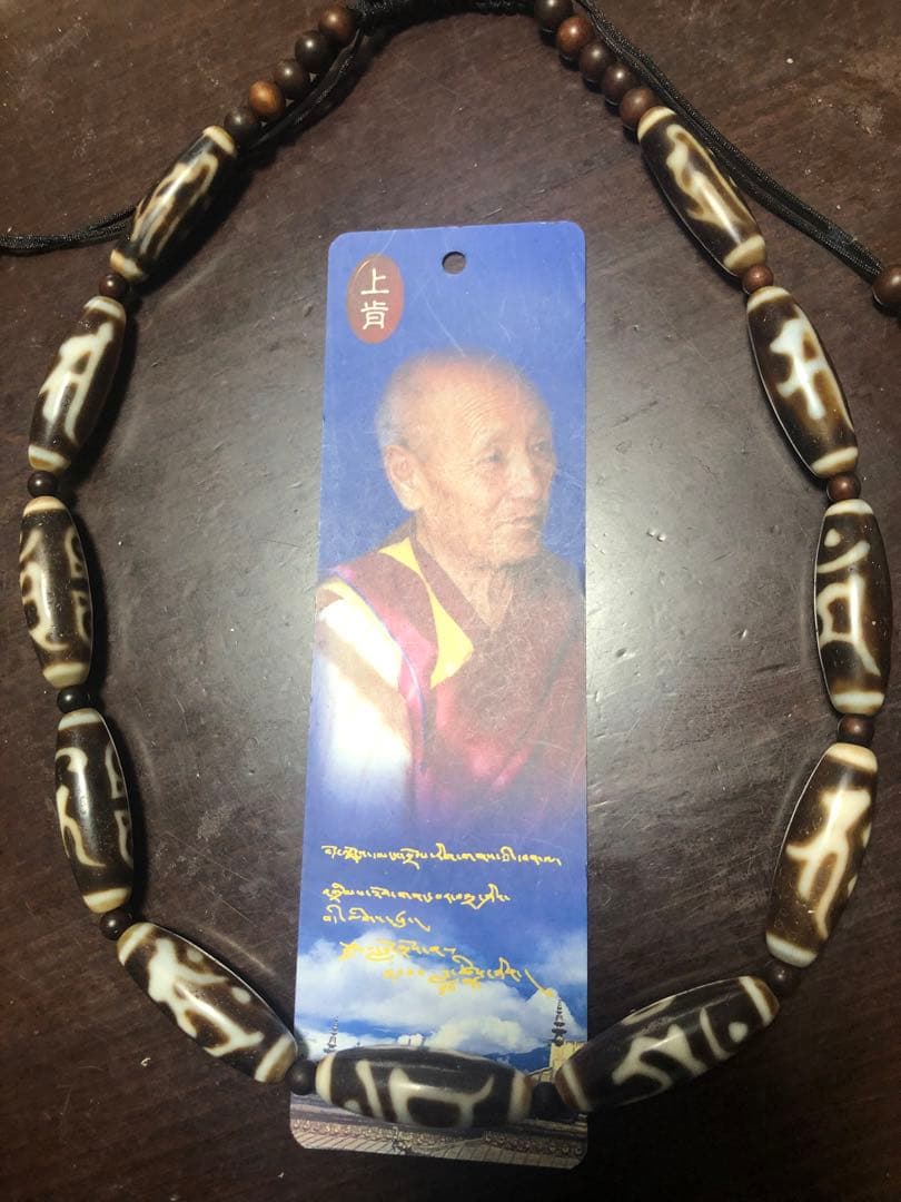 上肯老礦天珠‼️西蔵老礦手工伝承佛龍眼十一仏梵字天珠ネックレス