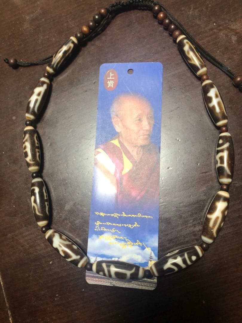 上肯老礦天珠‼️西蔵老礦手工伝承佛龍眼十一仏梵字天珠ネックレス