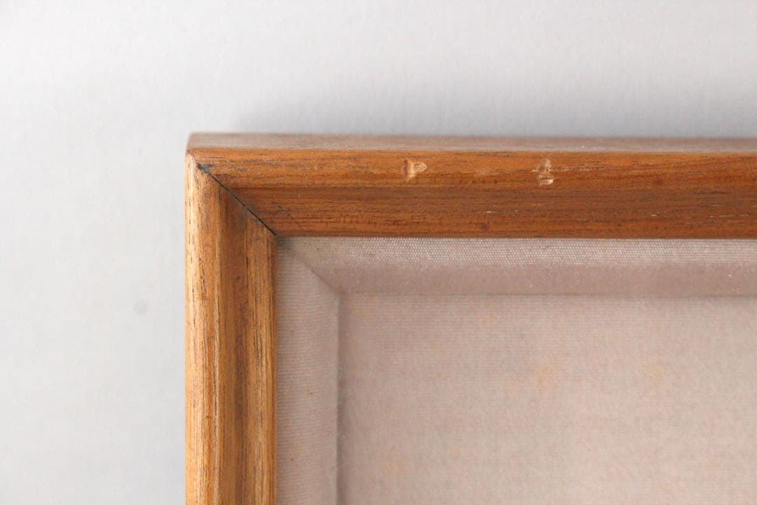 No5743 額装　木村廣吉　「杏」　直筆サイン　日本画　静物画　美術　送料無料