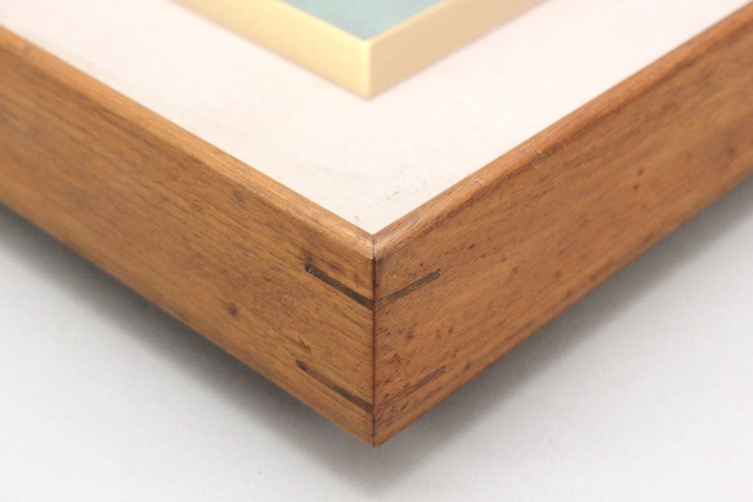 No5743 額装　木村廣吉　「杏」　直筆サイン　日本画　静物画　美術　送料無料