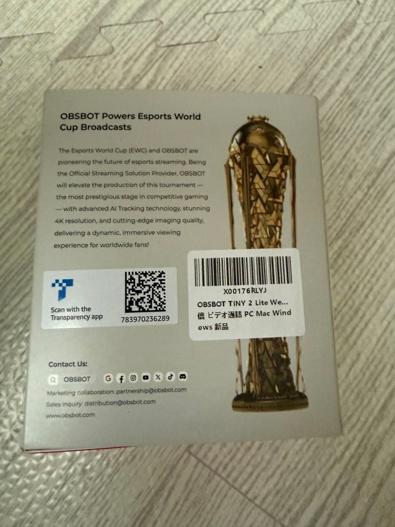 OBSBOT Tiny 2 Lite ウェブカメラ AI追跡 新品未使用 配信