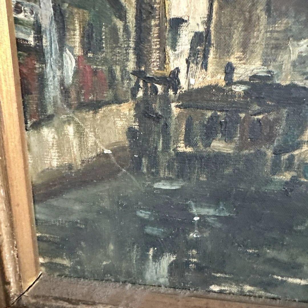 もっと瞬間的お値下げ❣️ヴィンテージ　味ありすぎる❣️油彩画 都市の風景