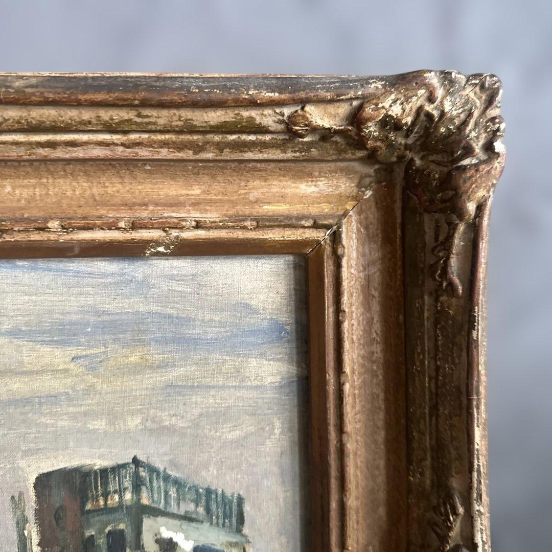 もっと瞬間的お値下げ❣️ヴィンテージ　味ありすぎる❣️油彩画 都市の風景