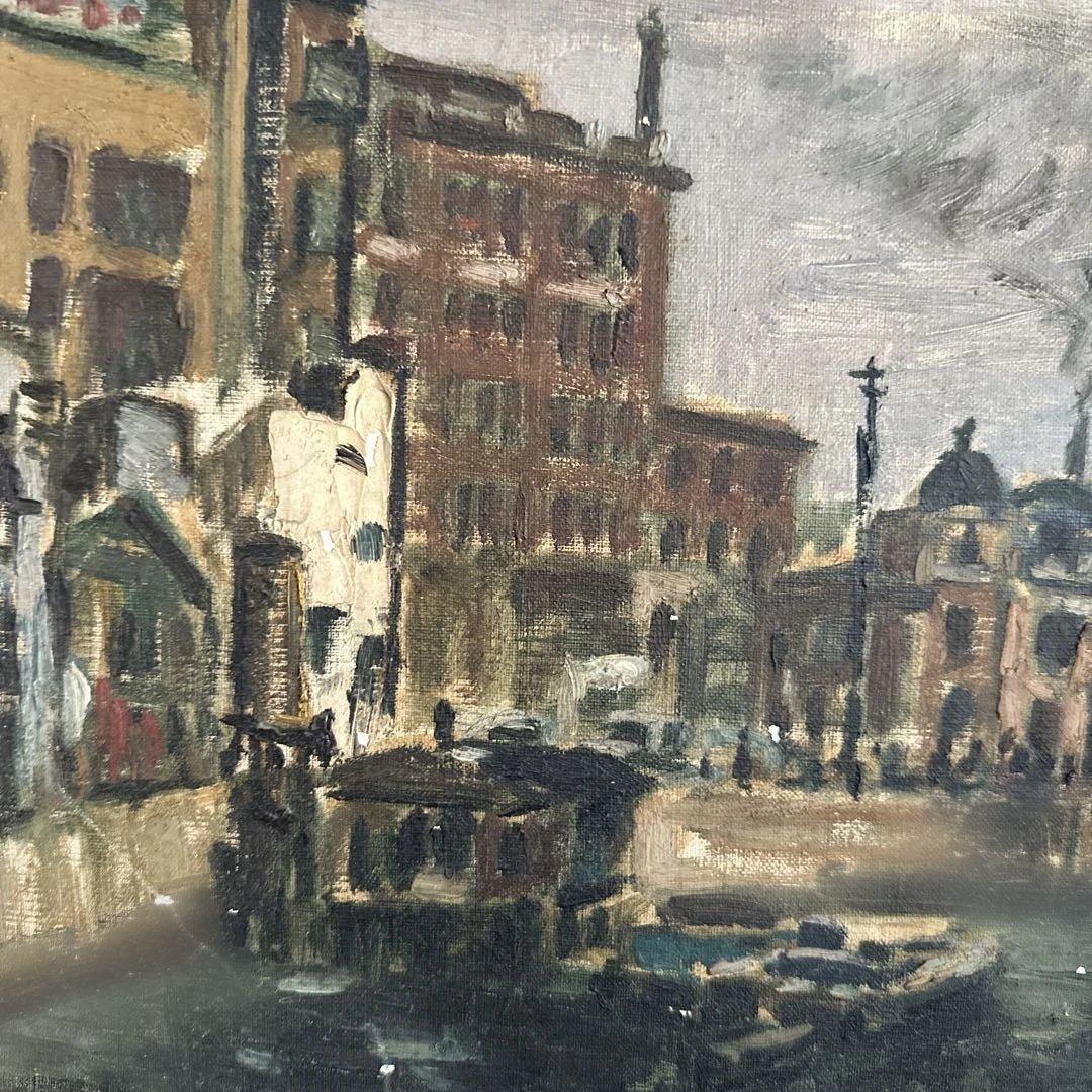 もっと瞬間的お値下げ❣️ヴィンテージ　味ありすぎる❣️油彩画 都市の風景