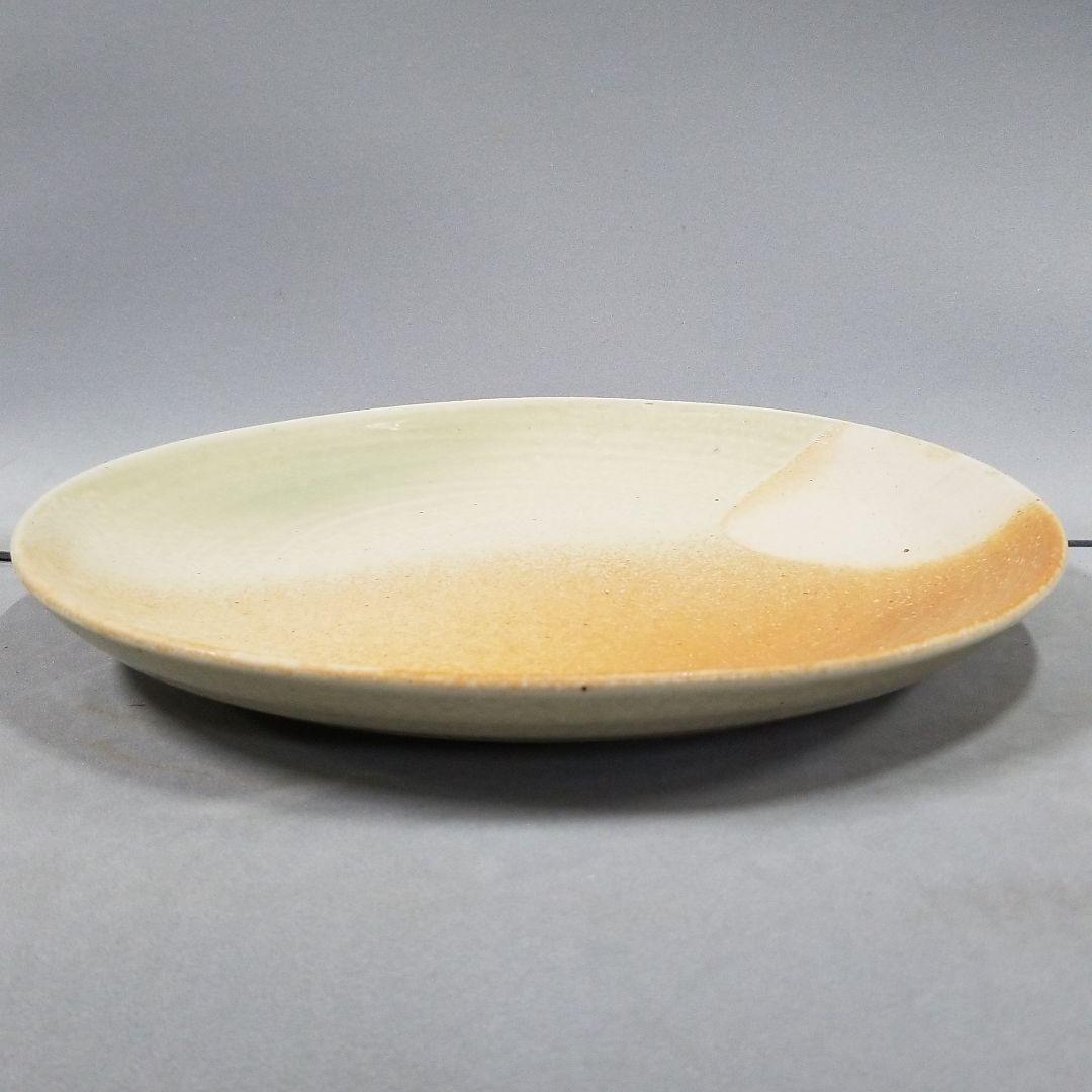 信楽焼 大皿  炎彩 直径３２cm