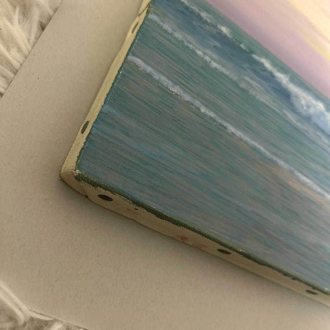 大槌隆 「夜明けの海」 絵画 油彩画 人気画家　サイン入り