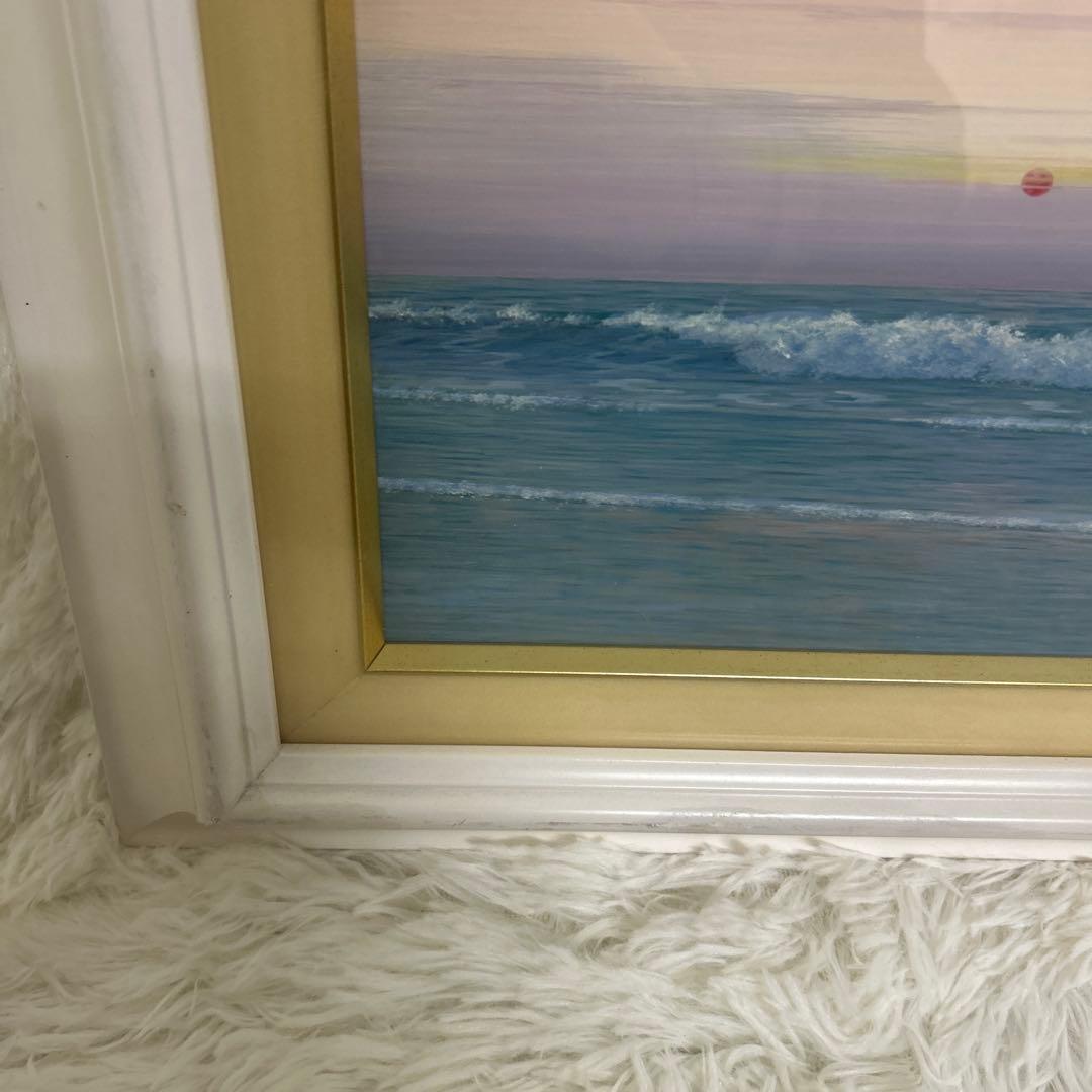 大槌隆 「夜明けの海」 絵画 油彩画 人気画家　サイン入り