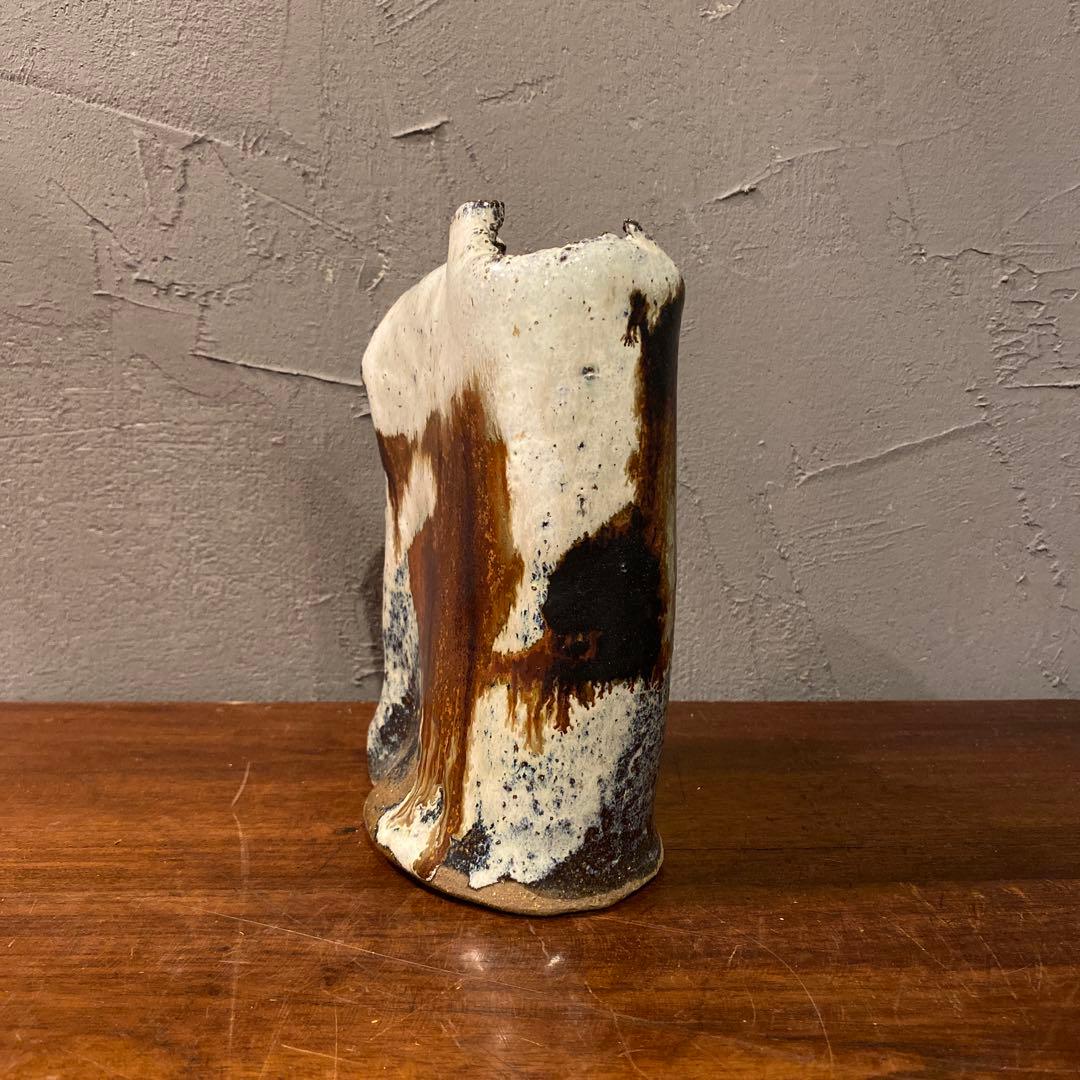 時代物 花器 花入 邦山 唐津焼 骨董品 釉薬 コレクション レトロ