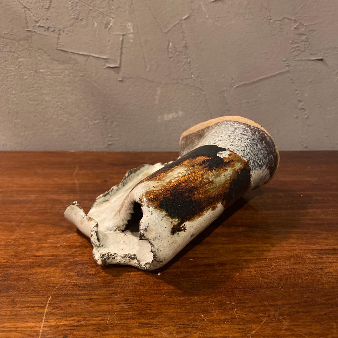 時代物 花器 花入 邦山 唐津焼 骨董品 釉薬 コレクション レトロ