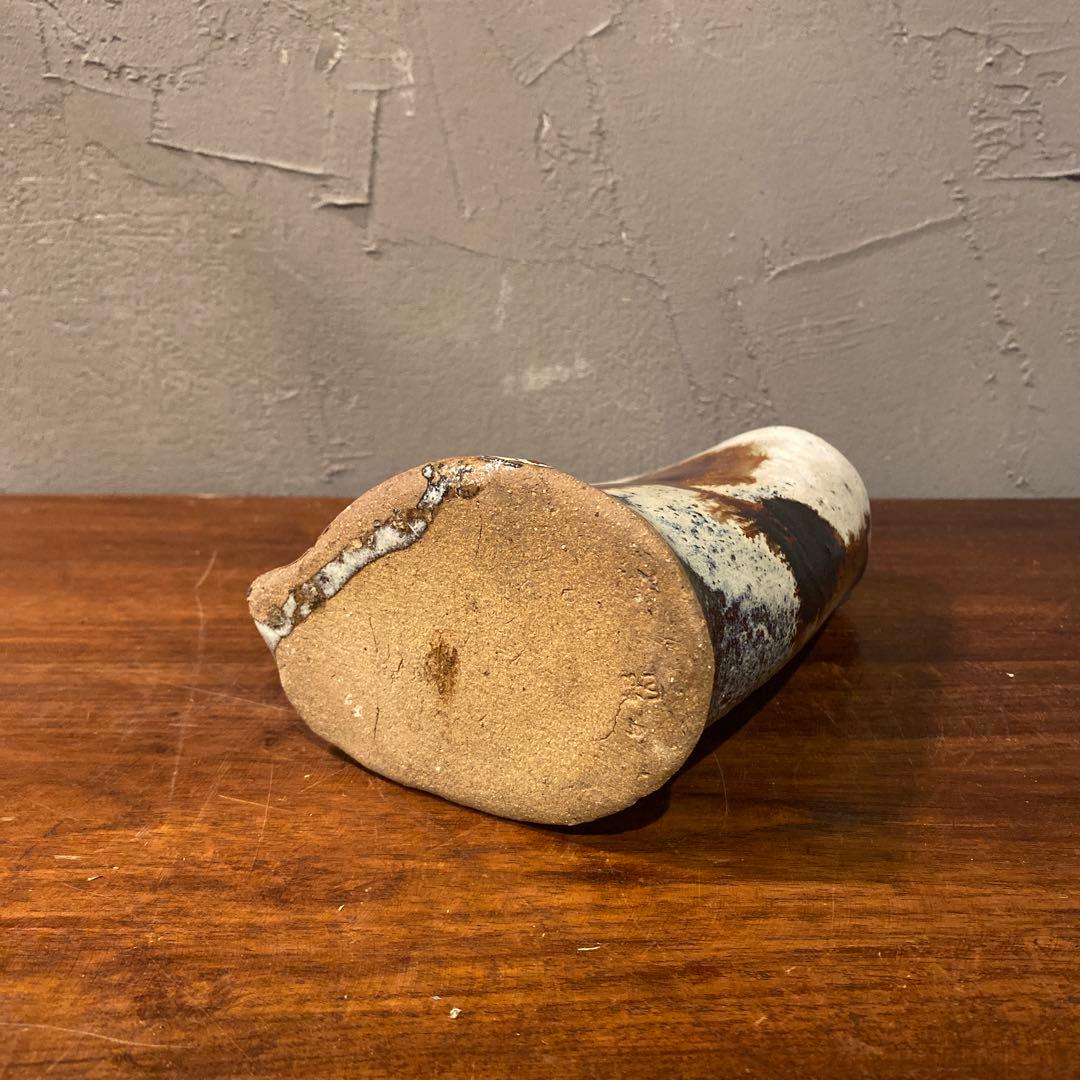 時代物 花器 花入 邦山 唐津焼 骨董品 釉薬 コレクション レトロ