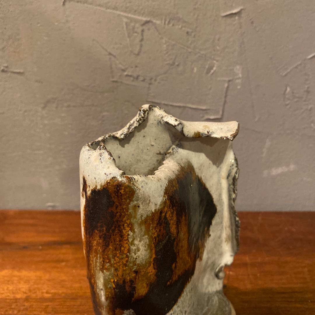 時代物 花器 花入 邦山 唐津焼 骨董品 釉薬 コレクション レトロ