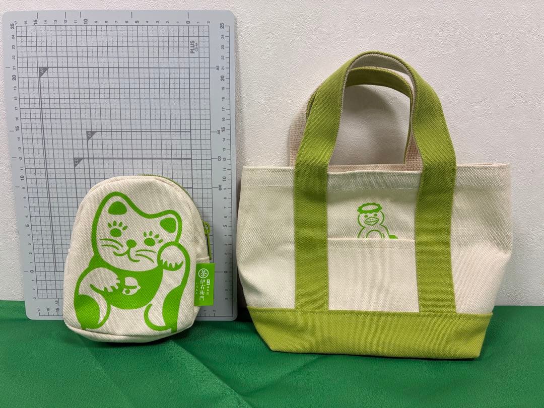 伊右衛門キャンペーンのトート、ポーチ、風呂敷3点セット　非売品