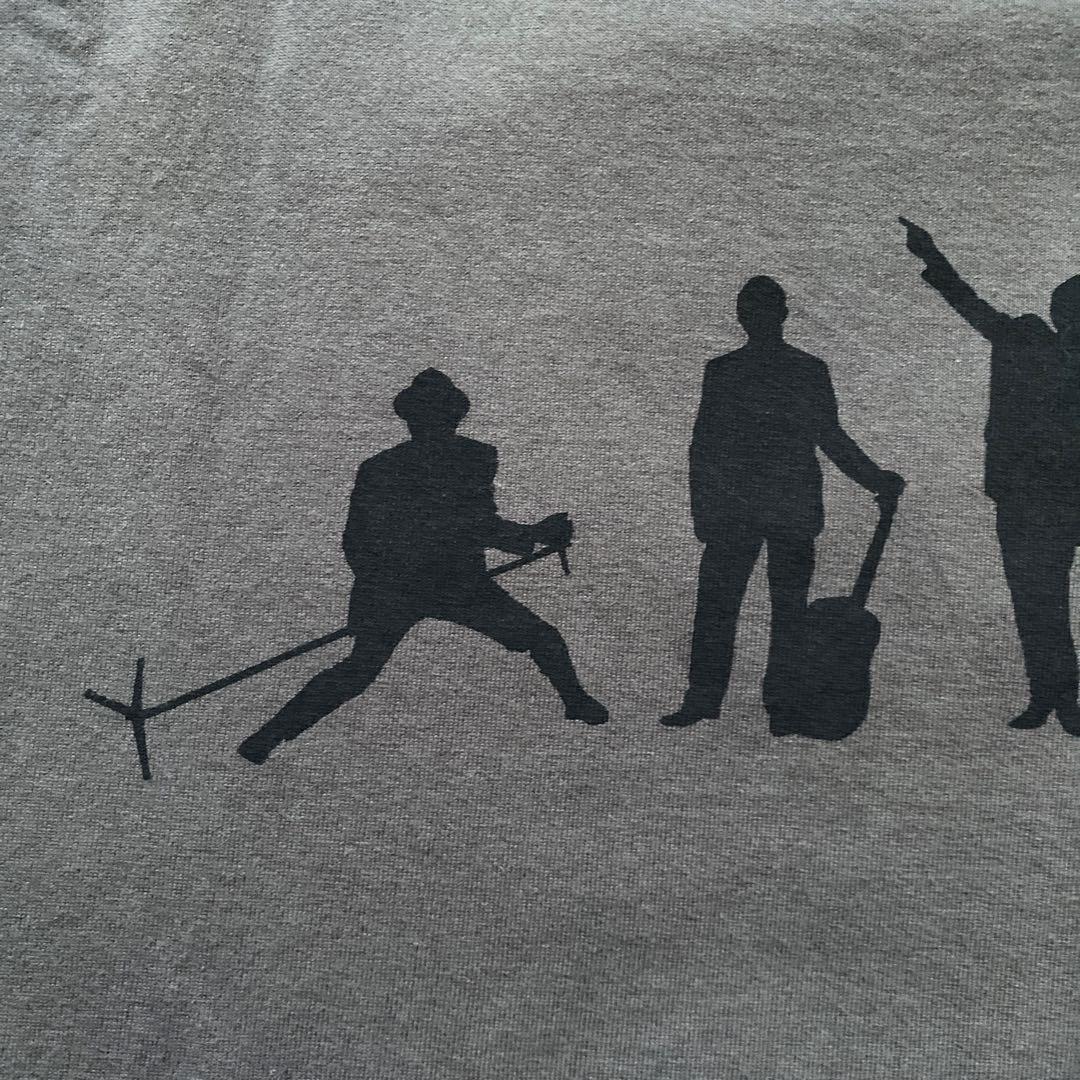 希少　E.YAZAWA シルエットロックワールド Tシャツ グレー