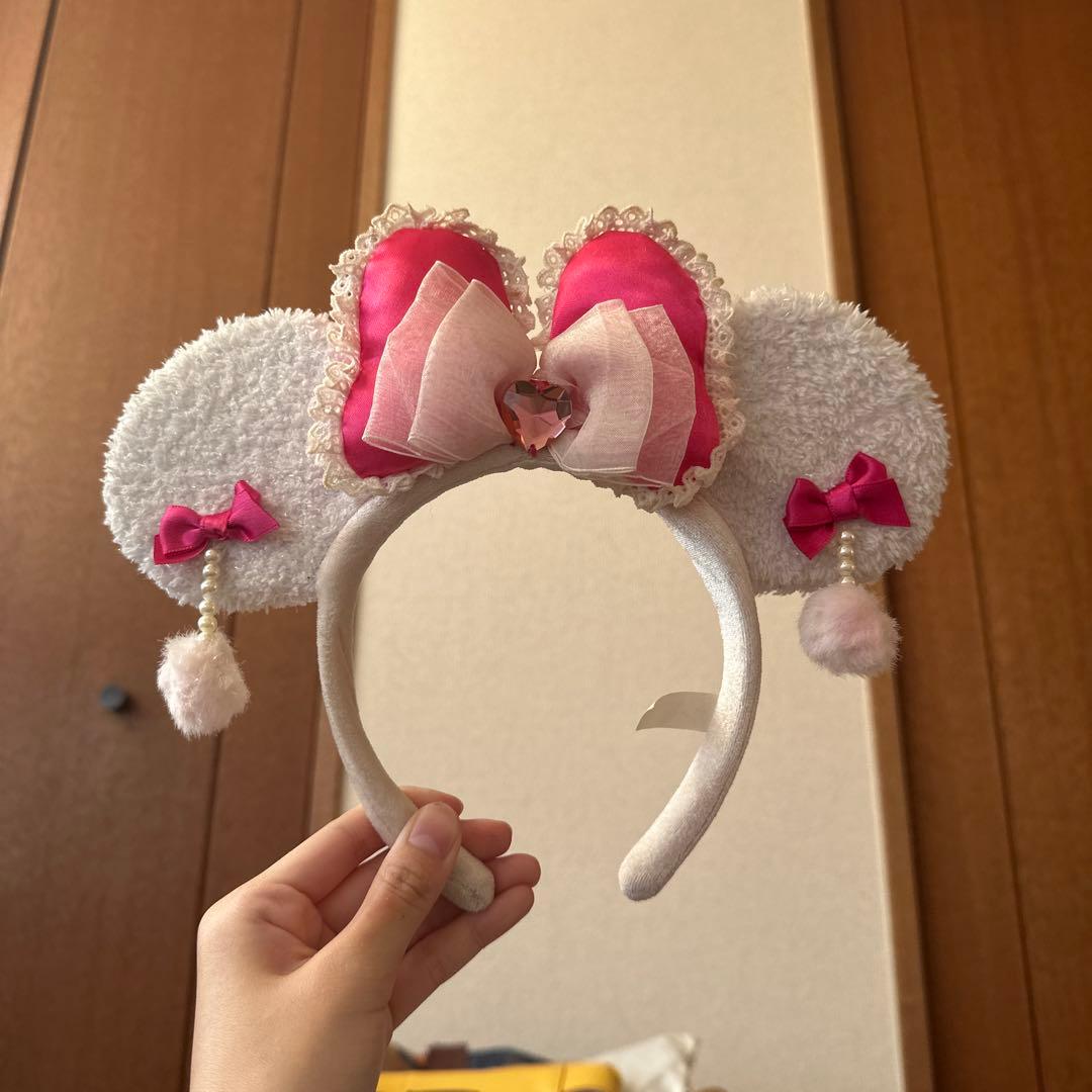 ディズニー カチューシャ 白 ピンク ミニパル