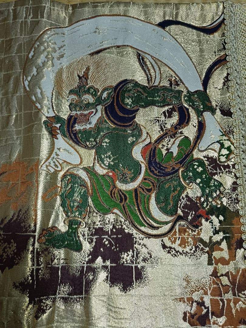 御卓飾 川島織物2点 京都西陣織 俵屋宗達筆風神雷神1点の3点セット