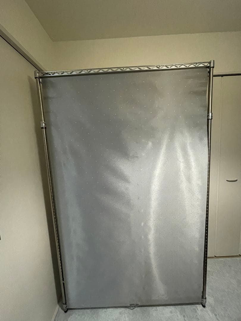  ERECTA シェルフスクリーン付き　スチールラック　ハンガーラック