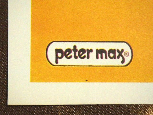 【限定値下】レア【1970年代】ピーターマックス ピースマーク＆鳩 ポスター