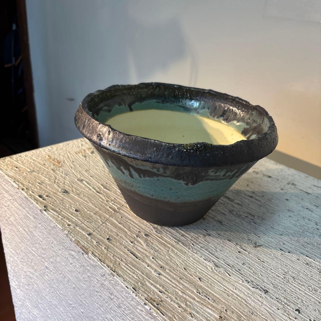●Large turquoise black POT No.0402