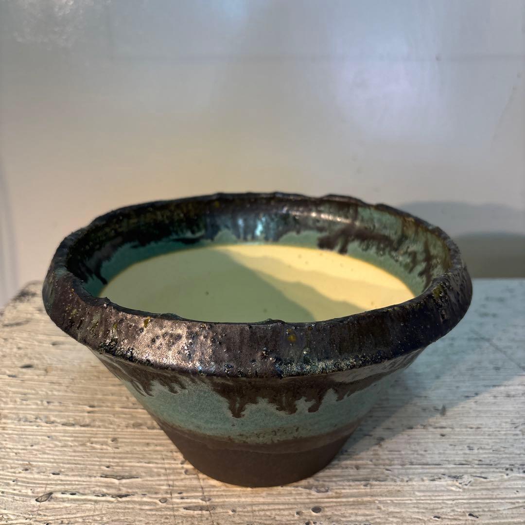 ●Large turquoise black POT No.0402