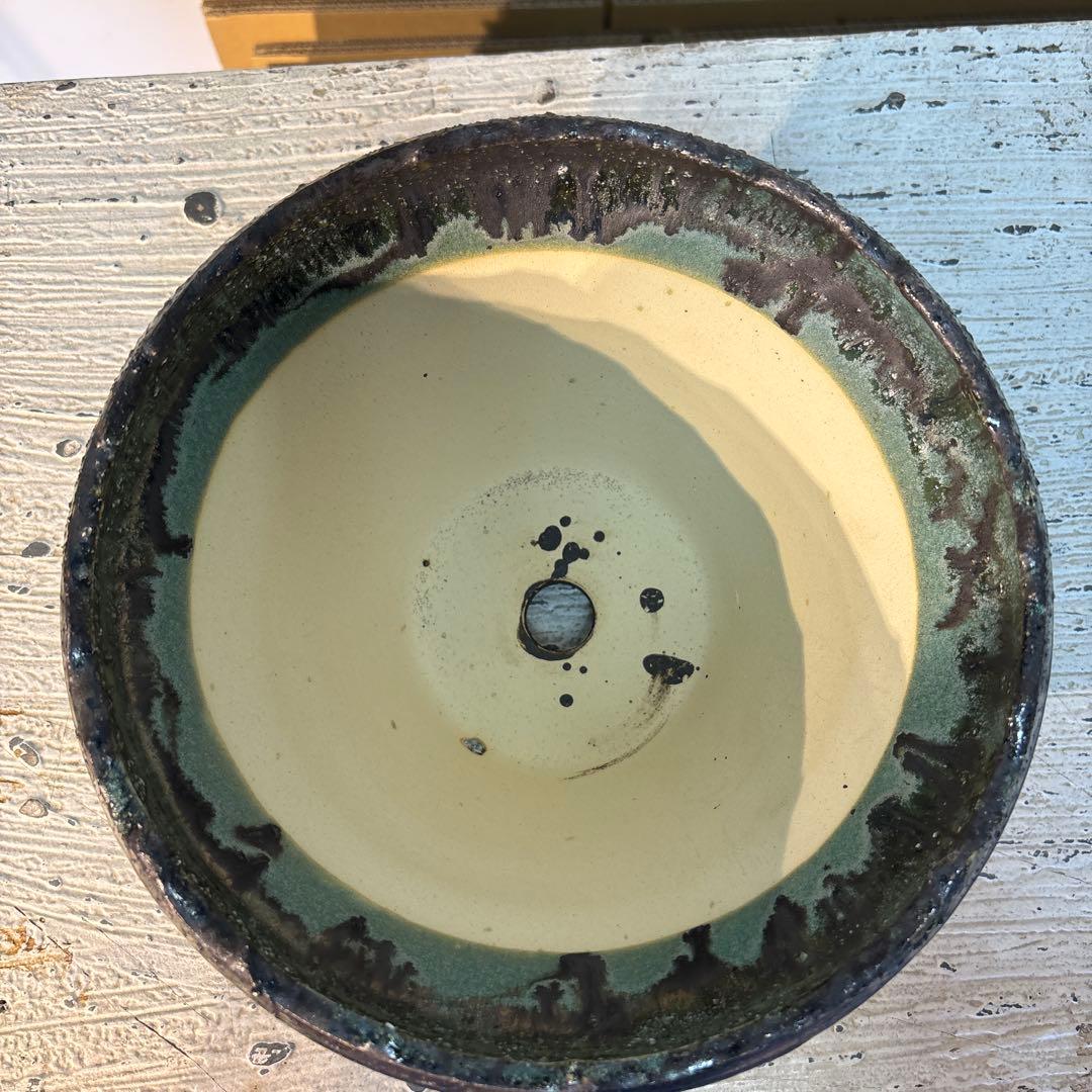 ●Large turquoise black POT No.0402