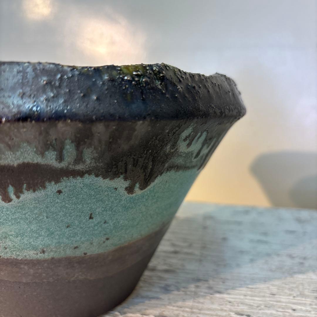●Large turquoise black POT No.0402