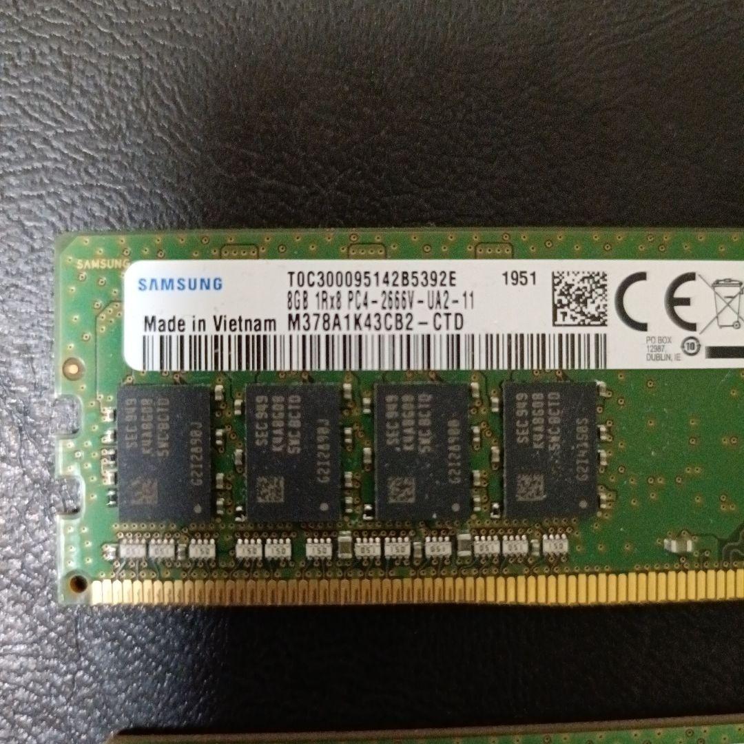 Samsung 8GB DDR4 メモリ PC4-2666V 4枚（32GB）