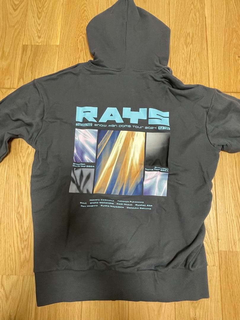 RAYS フード付きパーカー グレー