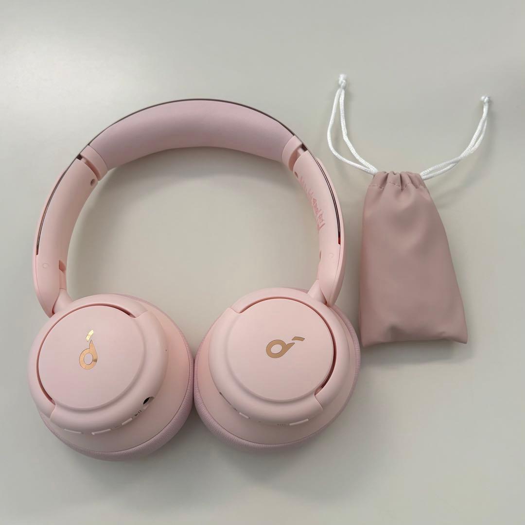 Anker ワイヤレスヘッドホン ピンク