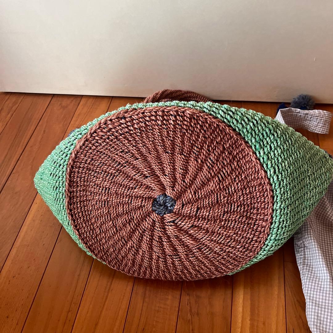 コムデギャルソントリコ　カラフルな編み込みかごバッグ