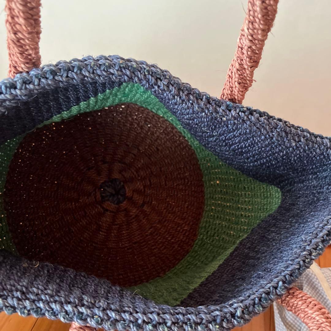 コムデギャルソントリコ　カラフルな編み込みかごバッグ