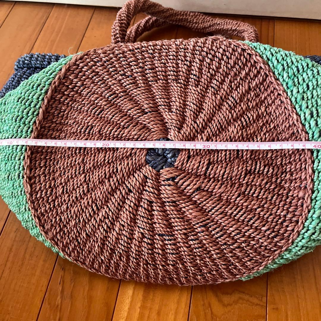 コムデギャルソントリコ　カラフルな編み込みかごバッグ