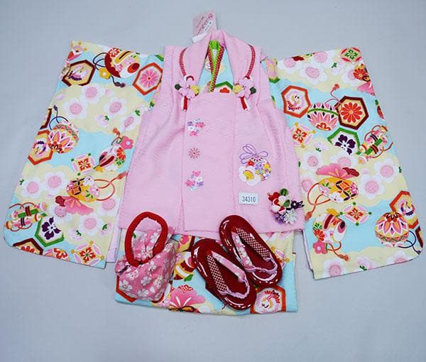 七五三 三歳 女児 被布着物フルセット 日本製 式部浪漫 お仕立て無料