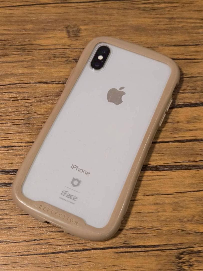 iPhone X 64GB　シルバー/ホワイト　バッテリー86％　iFaceつき