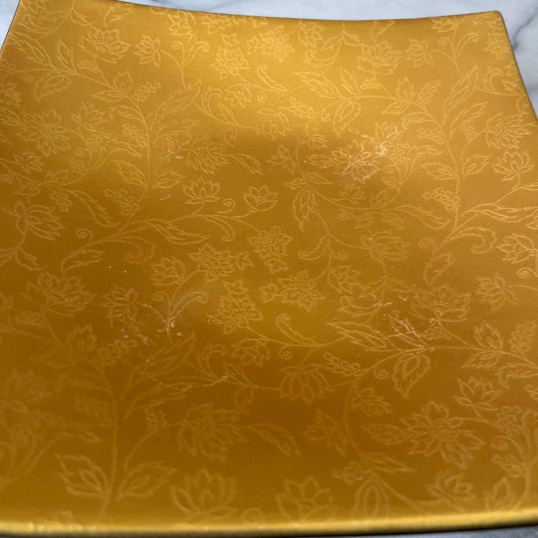 STUDIO 010 Ninja 21cmスクエアプレート ゴールド4枚　未使用