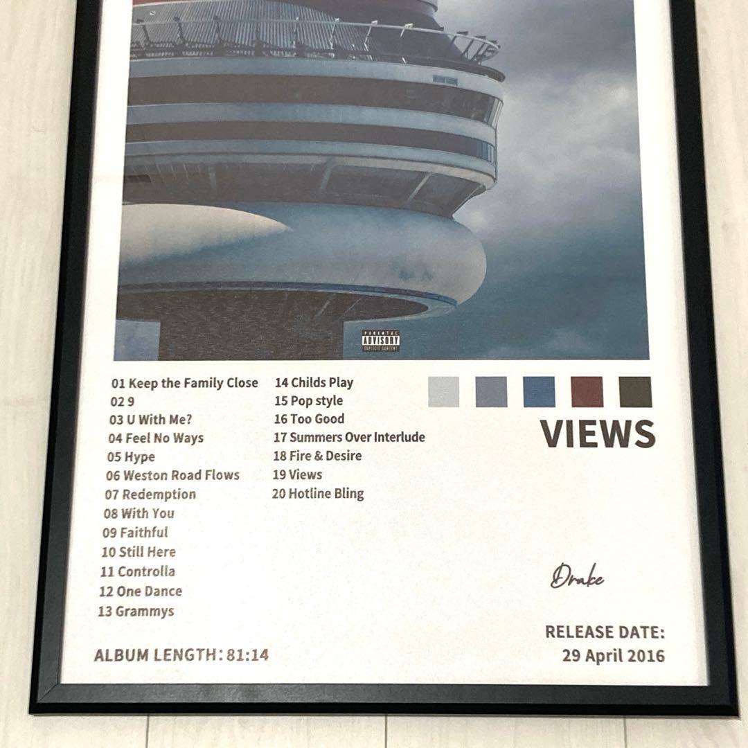【額縁付き】 VIEWS / Drake A2ポスター