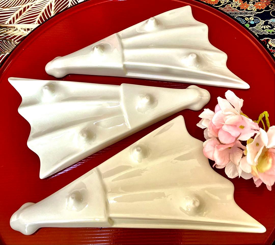 和食器セット　5名様用　25点 扇型皿　有田焼　陶峰窯　小鉢 鶴型　箸置　お椀