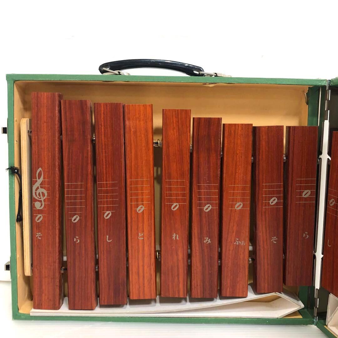 KAWAI 河合楽器製作所　折りたたみ式卓上木琴　18鍵　マレットつき