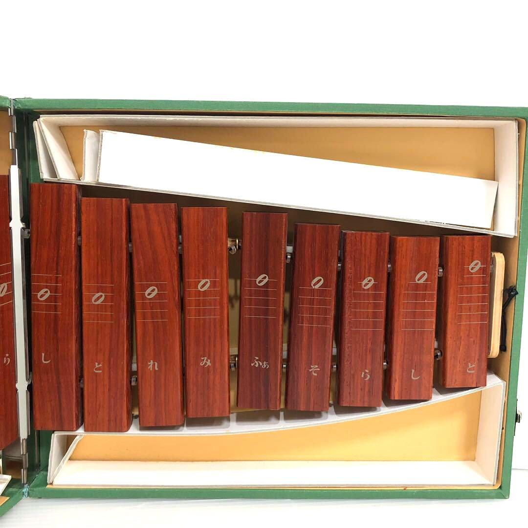 KAWAI 河合楽器製作所　折りたたみ式卓上木琴　18鍵　マレットつき