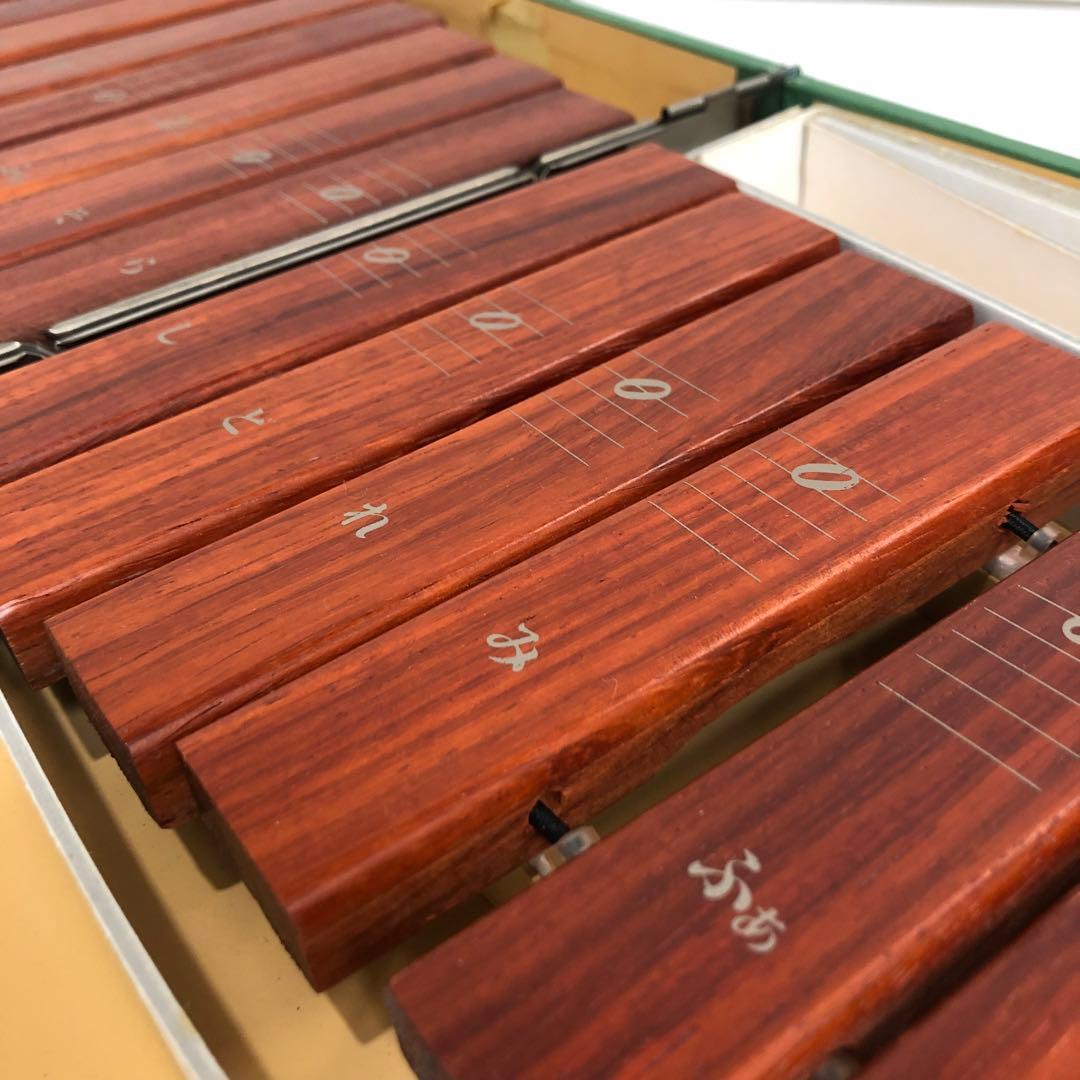 KAWAI 河合楽器製作所　折りたたみ式卓上木琴　18鍵　マレットつき