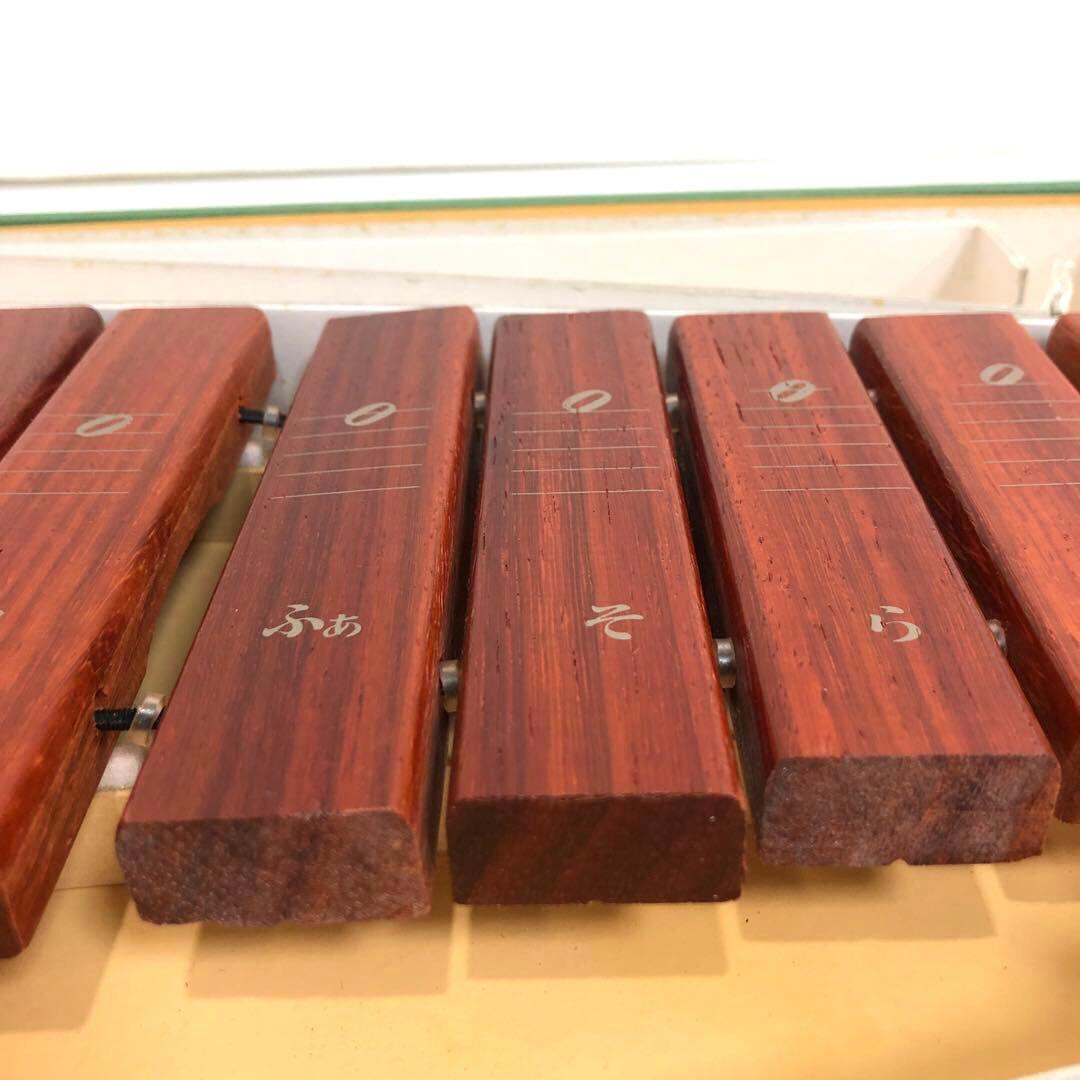 KAWAI 河合楽器製作所　折りたたみ式卓上木琴　18鍵　マレットつき