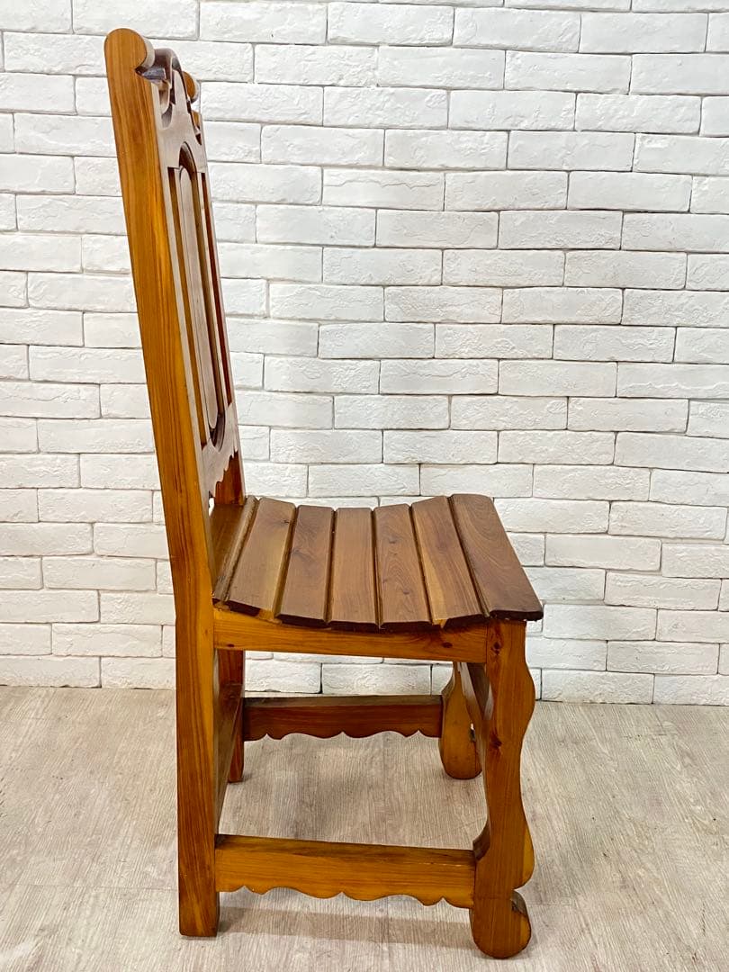 ⑤【東京都内23区配送無料】ビンテージ　メキシコ製　カントリー　チェア　椅子