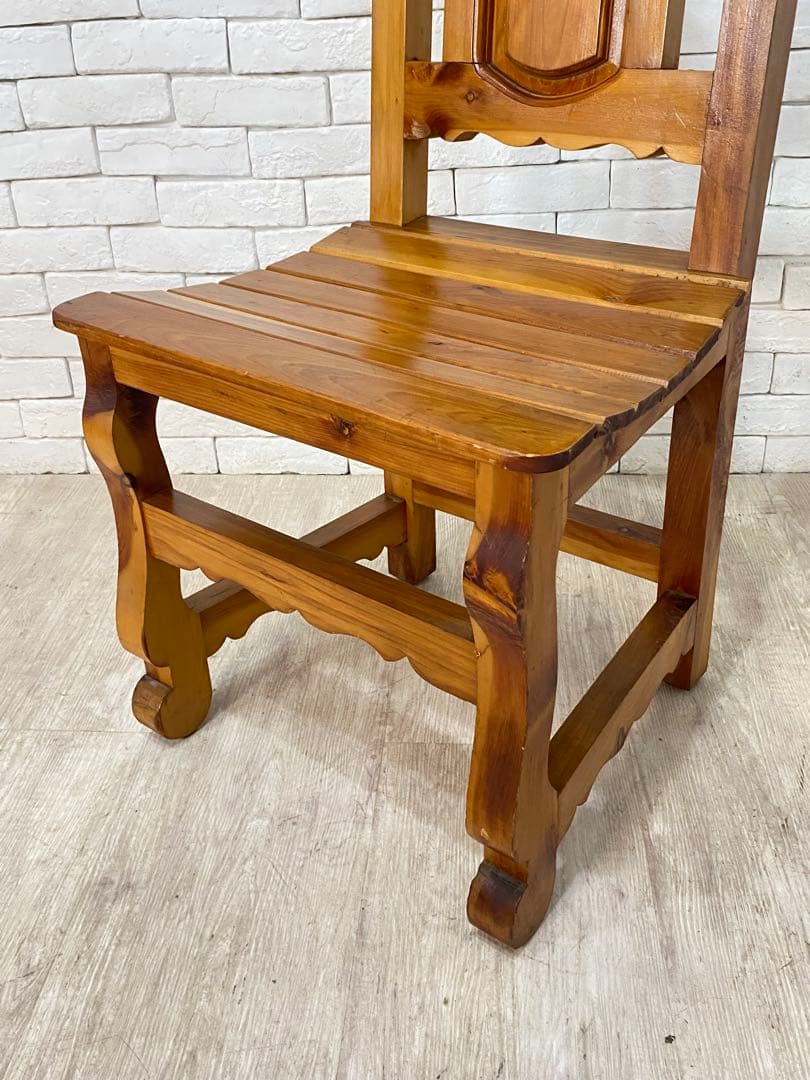 ⑤【東京都内23区配送無料】ビンテージ　メキシコ製　カントリー　チェア　椅子