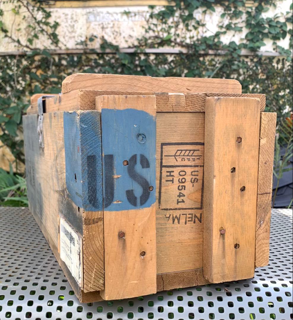 米軍放出品 ヴィンテージ 弾薬箱 木製 アメリカ軍 ナム戦 海軍 陸軍 海兵隊