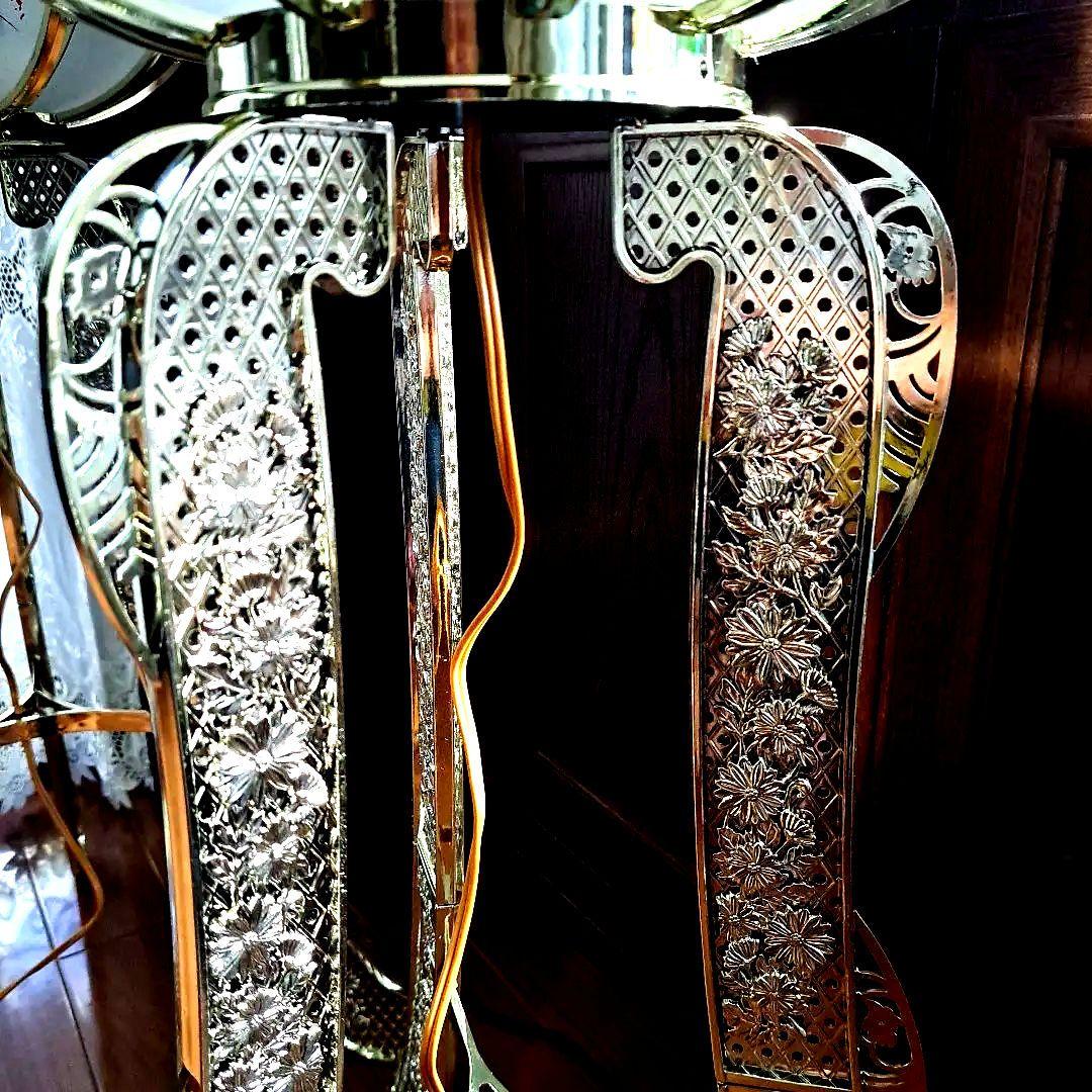 盆提灯　一対　ゴールド　高さ110cm