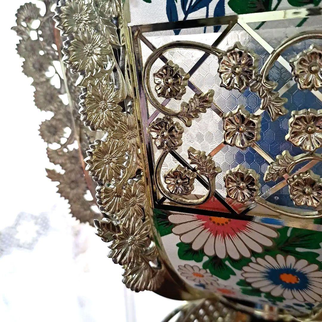 盆提灯　一対　ゴールド　高さ110cm