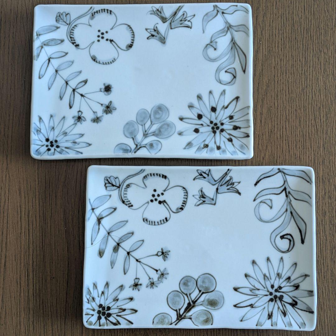 内村七生　ボタニカル　マグカップと長角平皿　2セット