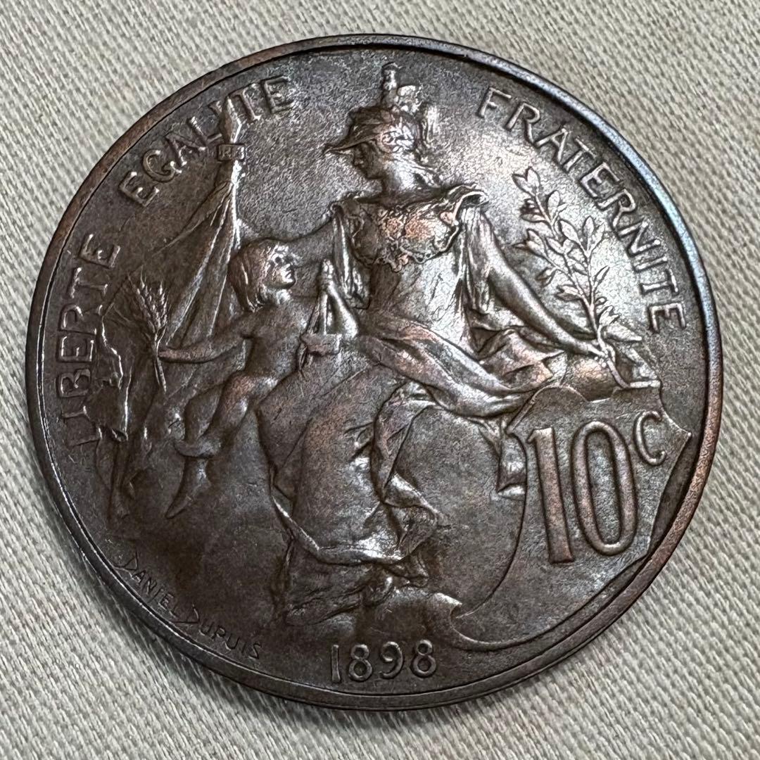 1898年フランス共和国10サンチーム硬貨【美しきマリアンヌ】
