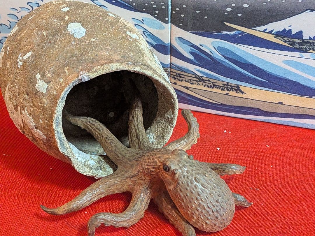 室町時代〜江戸時代頃瀬戸内海海上がり蜂尻形素焼古陶磁器２３センチ蛸壺オブジェ飾り