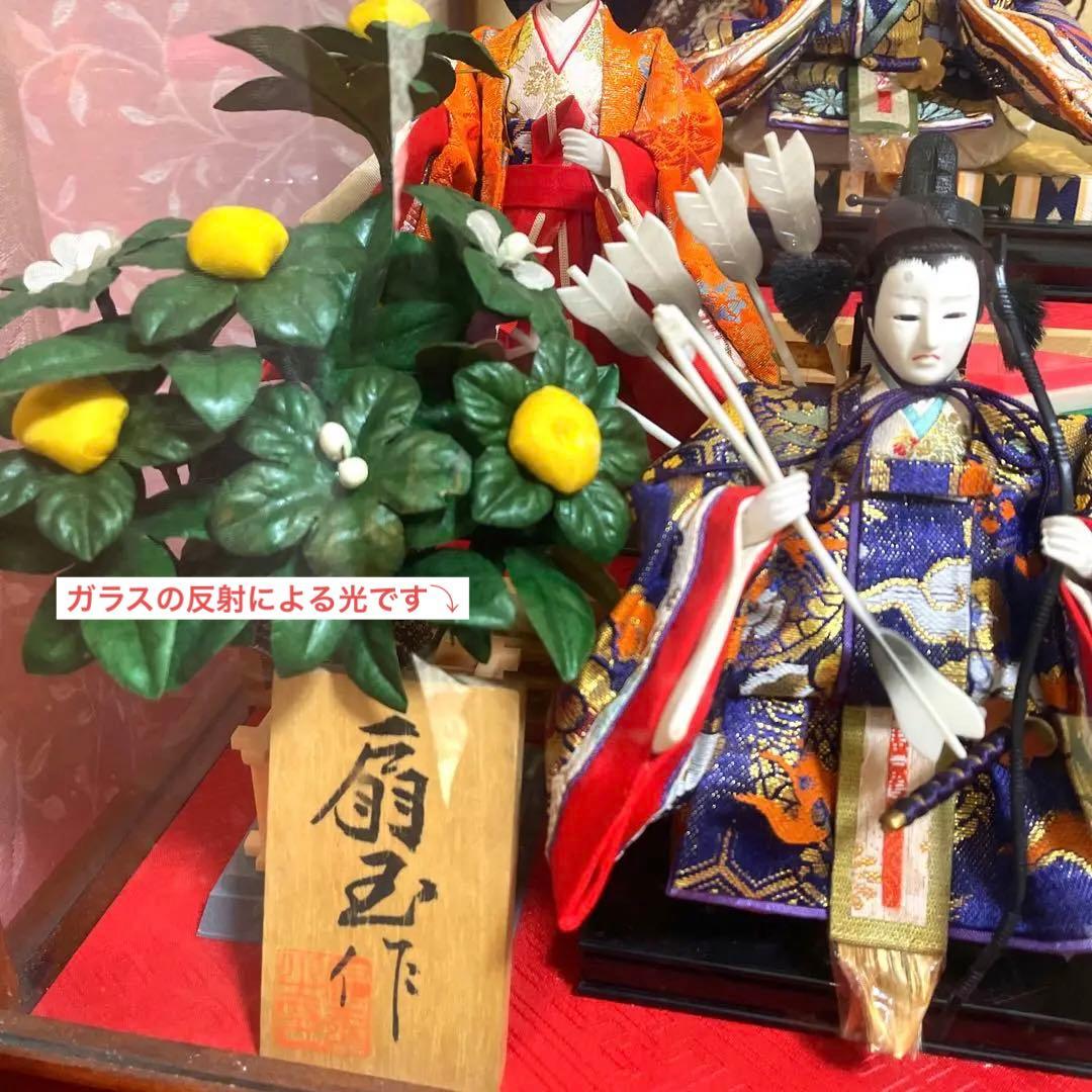 昭和 レトロ 雛人形 三段雛 ガラスケース入り