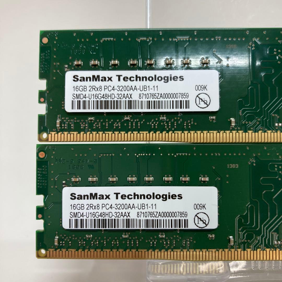 SanMax DDR4-3200AA 16GB×2枚(32GB)②